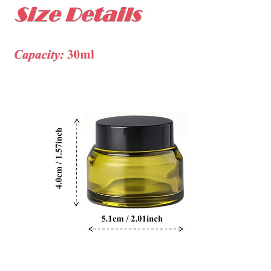 ROHIJALE green glass jar 1oz with lid, ideal for lotions and serums