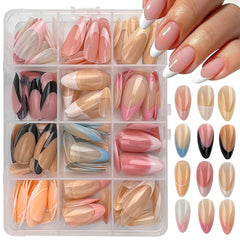 Rokhevn French nails kit front view with 288 tips for at-home manicure.