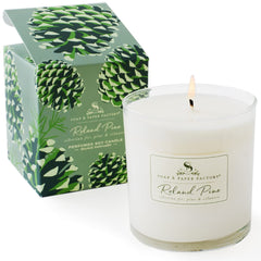 Roland Pine 9.5 oz soy candle jar - front view