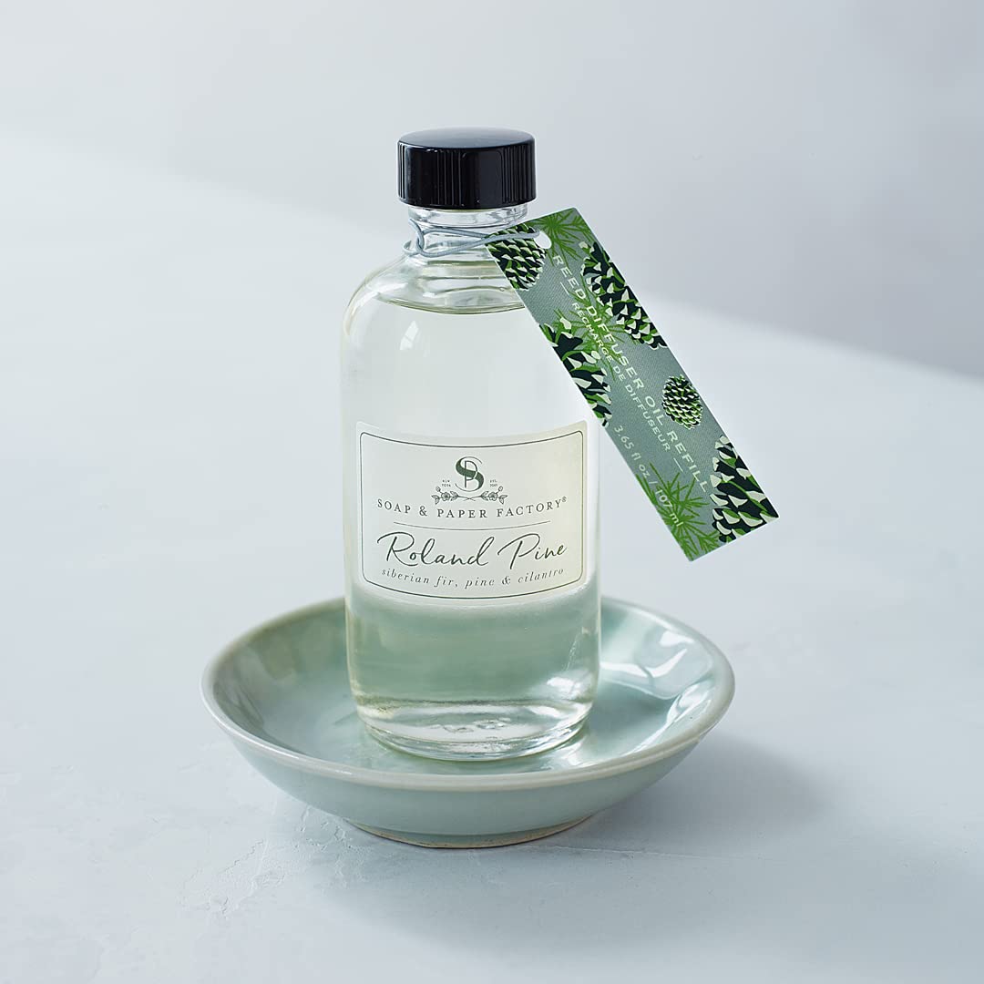 Roland Pine diffuser refill bottle with reeds