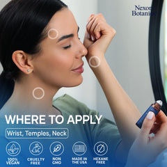 Roll-on being applied to the skin for nourishment