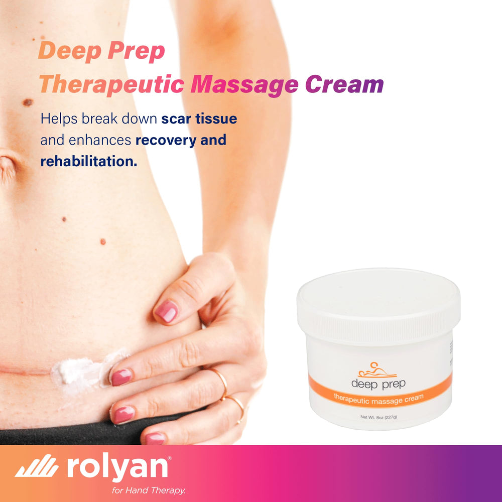 Rolyan Deep Prep packaging and 8 oz bottle
