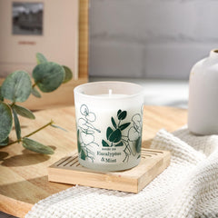 Close-up view of natural soy wax surface