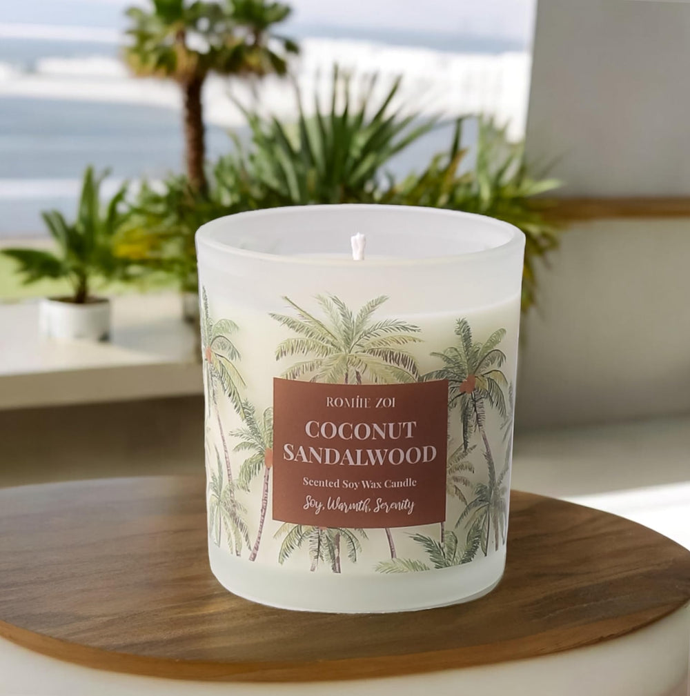 6oz soy wax candle with lead-free cotton wick