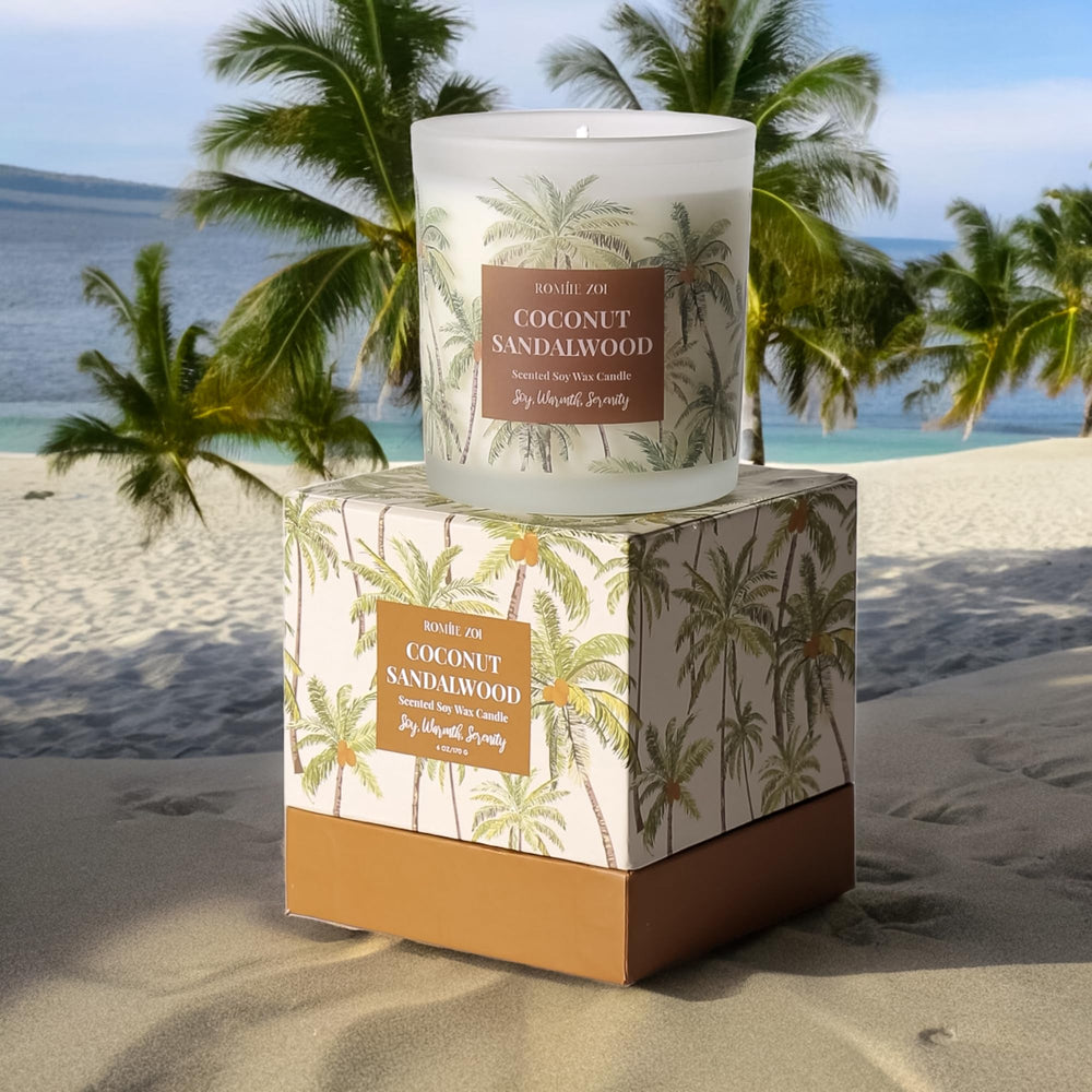 All-natural soy wax candle in a glass jar