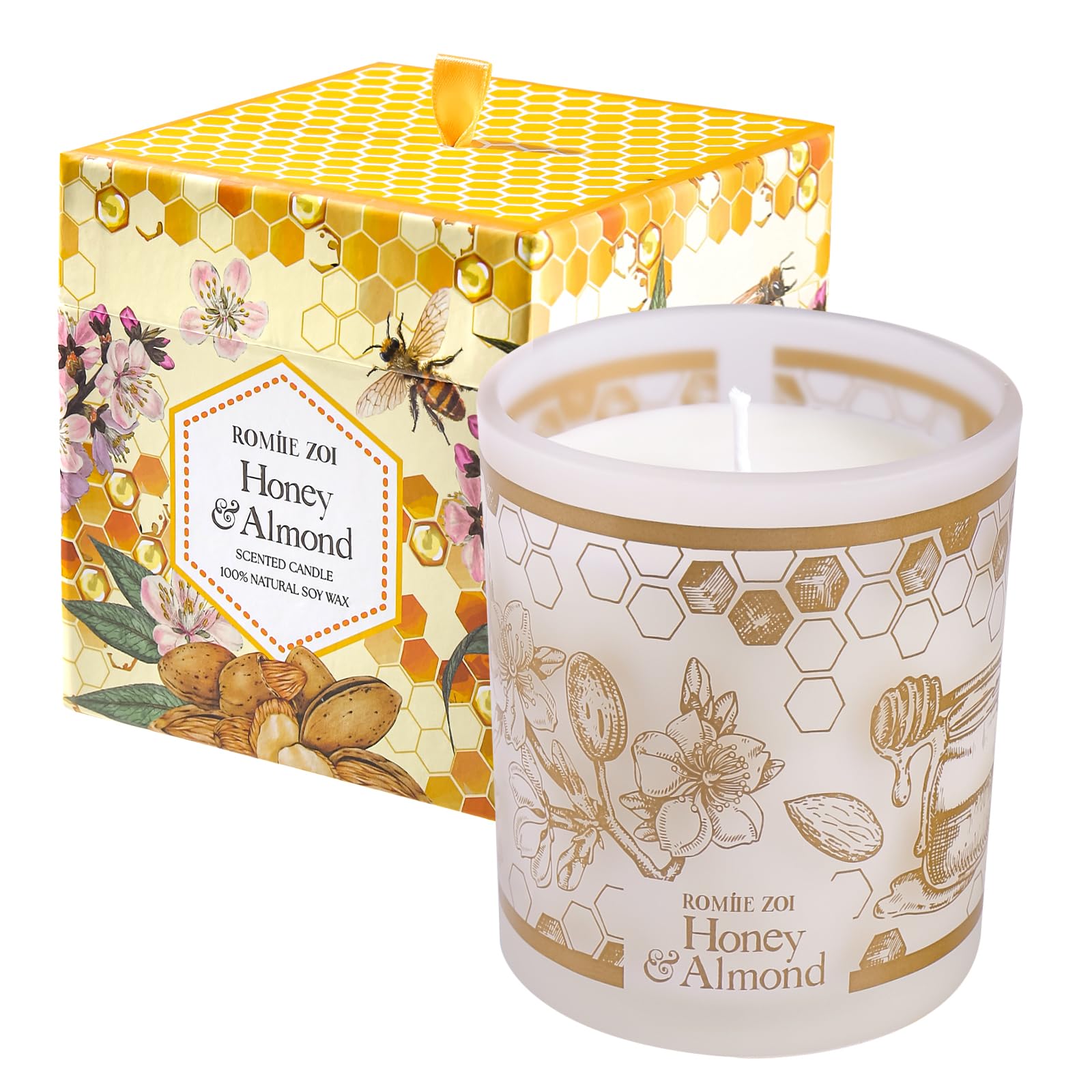 ROMIIE ZOI Honey & Almond Aromatherapy Candle, 6oz - product shot