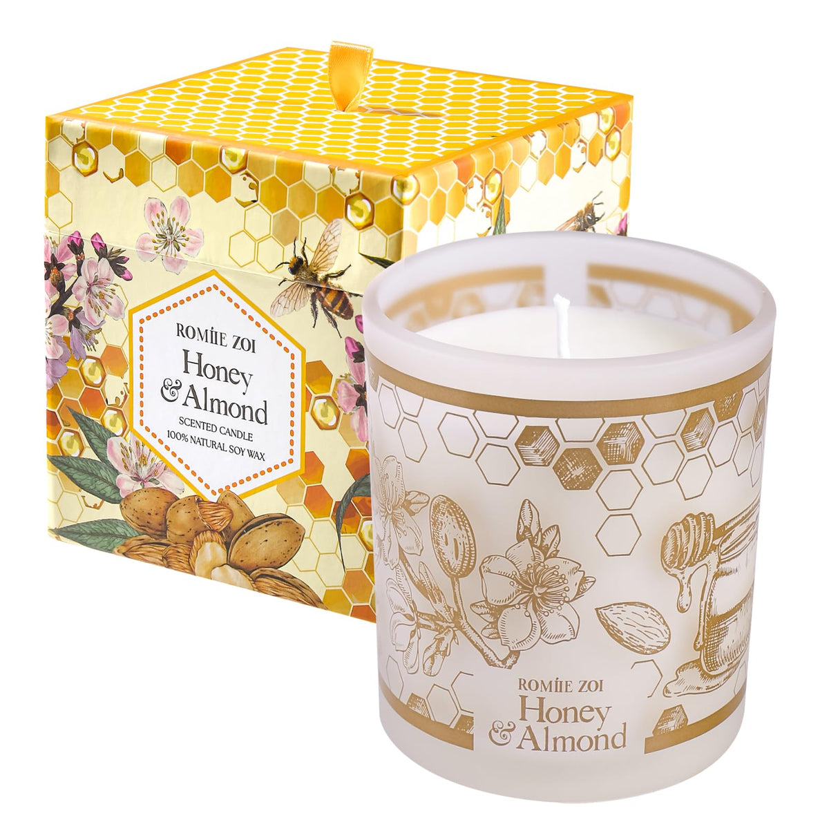 ROMIIE ZOI Honey & Almond Aromatherapy Candle, 6oz - product shot