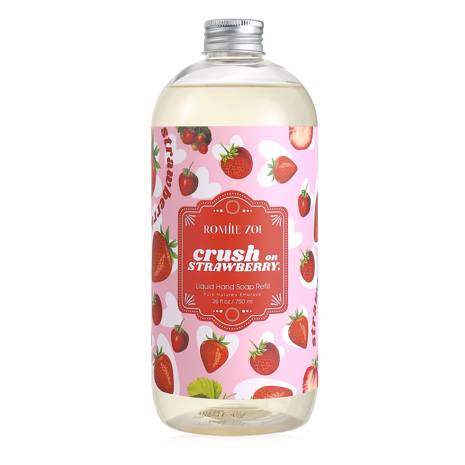ROMIIE ZOI refill bottle with strawberry scent for fresh hands