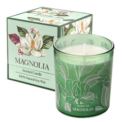 Front view of ROMIIE ZOI Magnolia candle in a 6oz (170g) jar