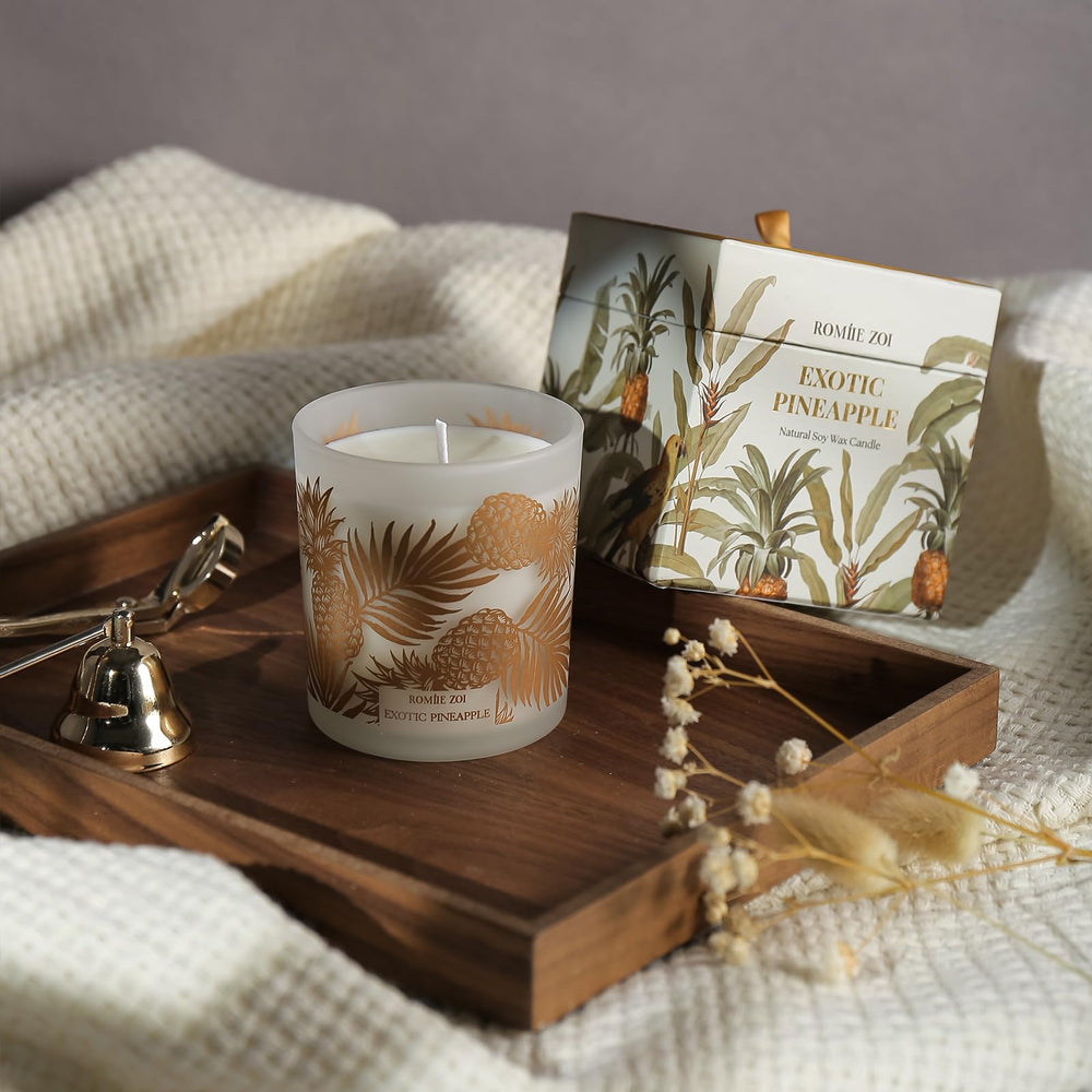 All-natural soy wax candle with lead-free wick