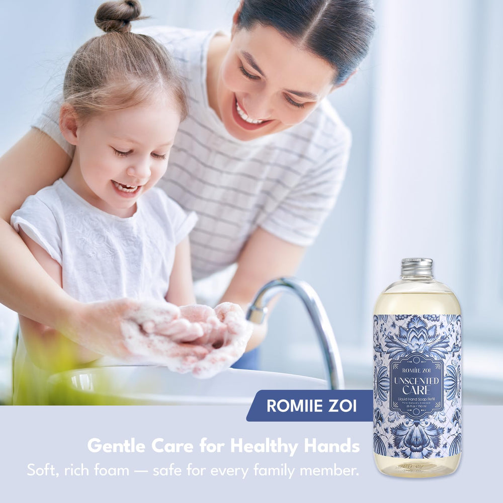 ROMIIE ZOI refill pour shot demonstrates easy kitchen and bathroom use