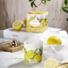 Close-up of Sicilian Lemon scented candle wax