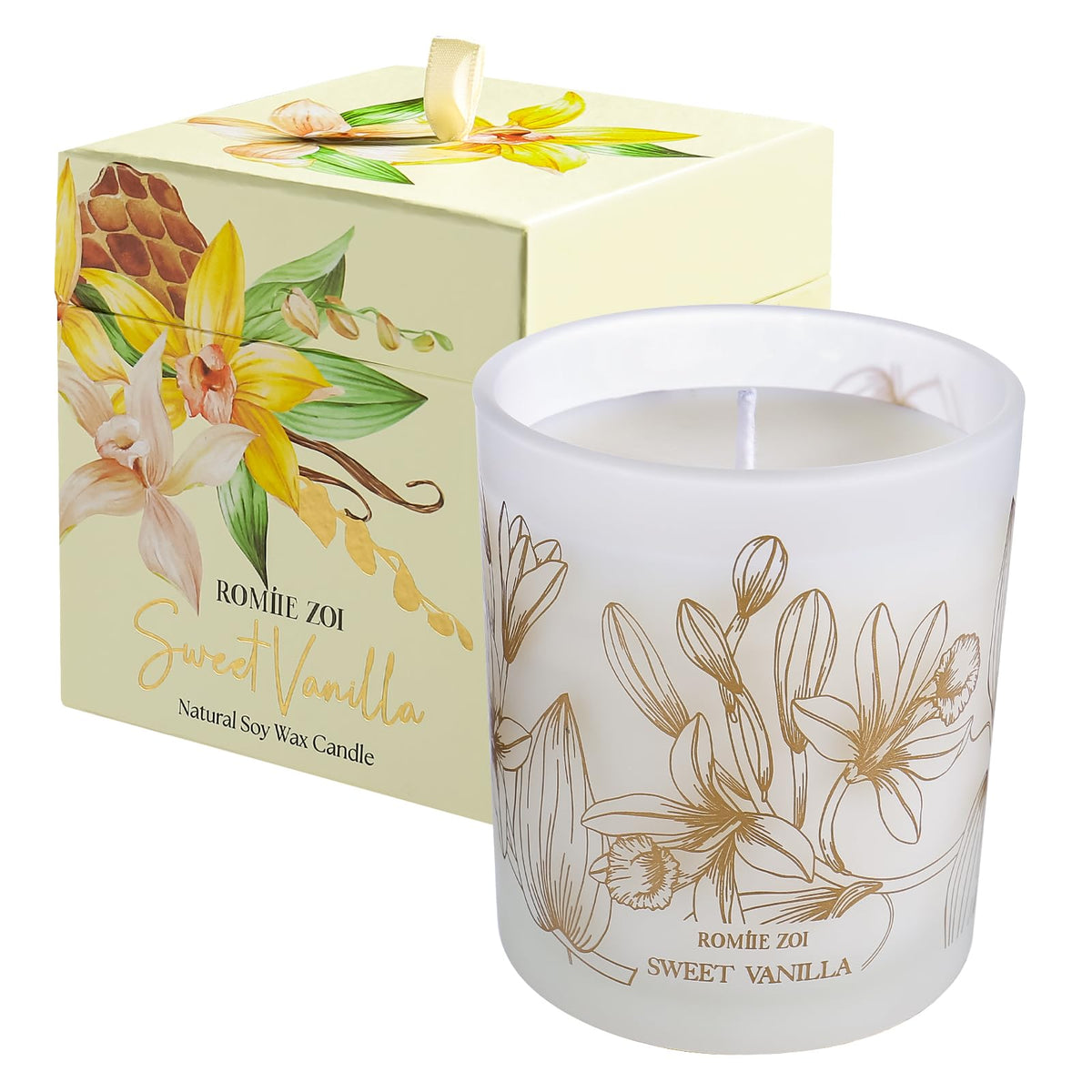 ROMIIE ZOI Sweet Vanilla 6oz soy candle in jar