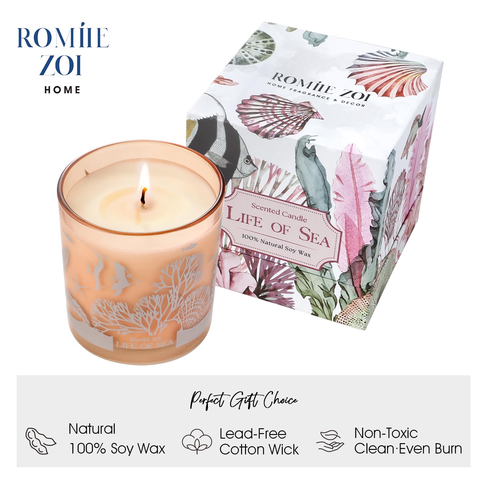 ROMIIE ZOI Life of Sea candle close-up jar