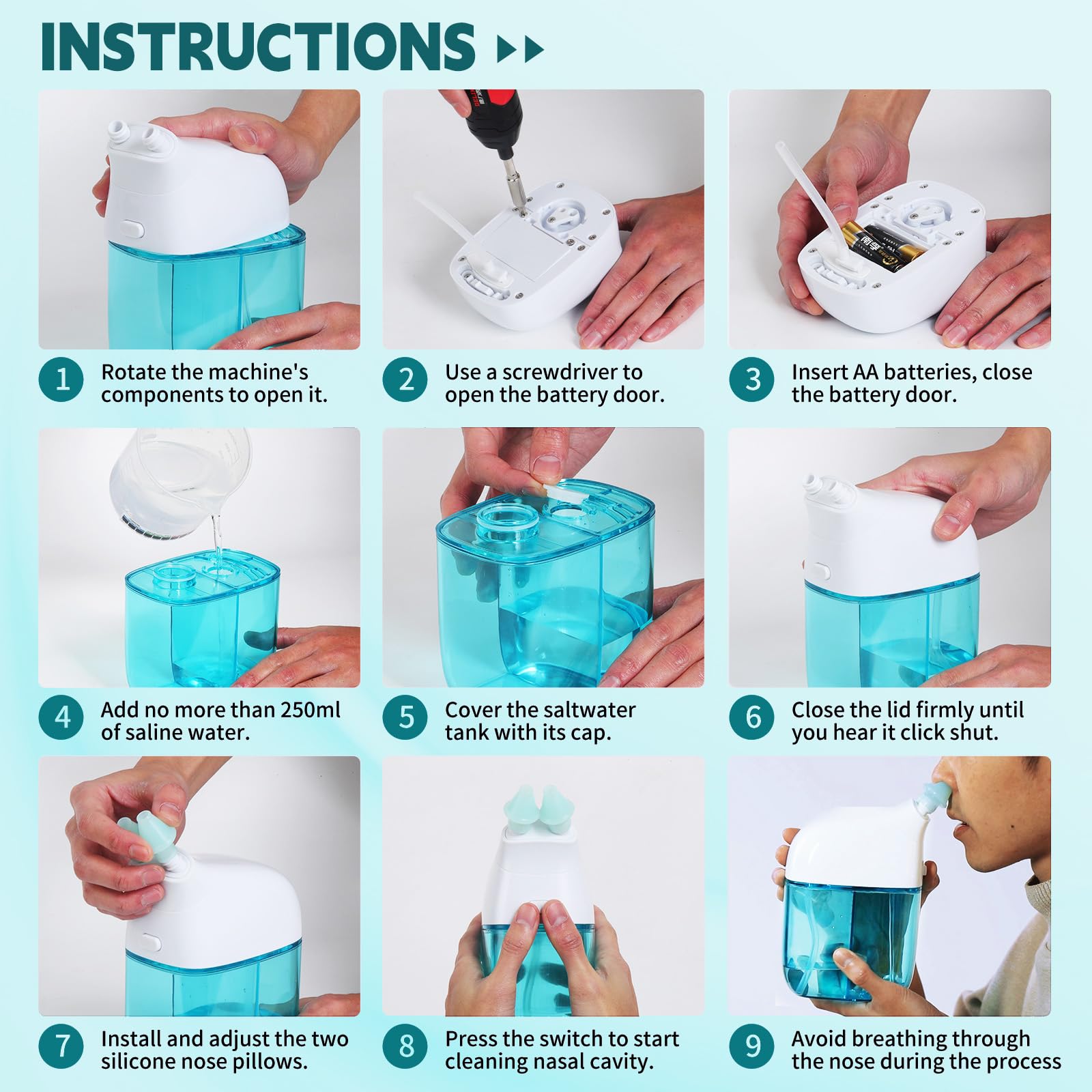 ronfnea nasal irrigation system silicone tips pack ensures comfortable fit and hygiene.