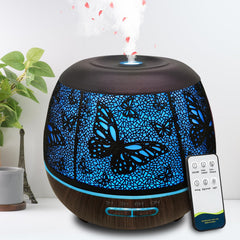Roonbo 400ml large room diffuser with remote control and butterfly design