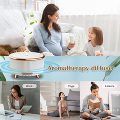 Diffuser placed in a stylish living room setup