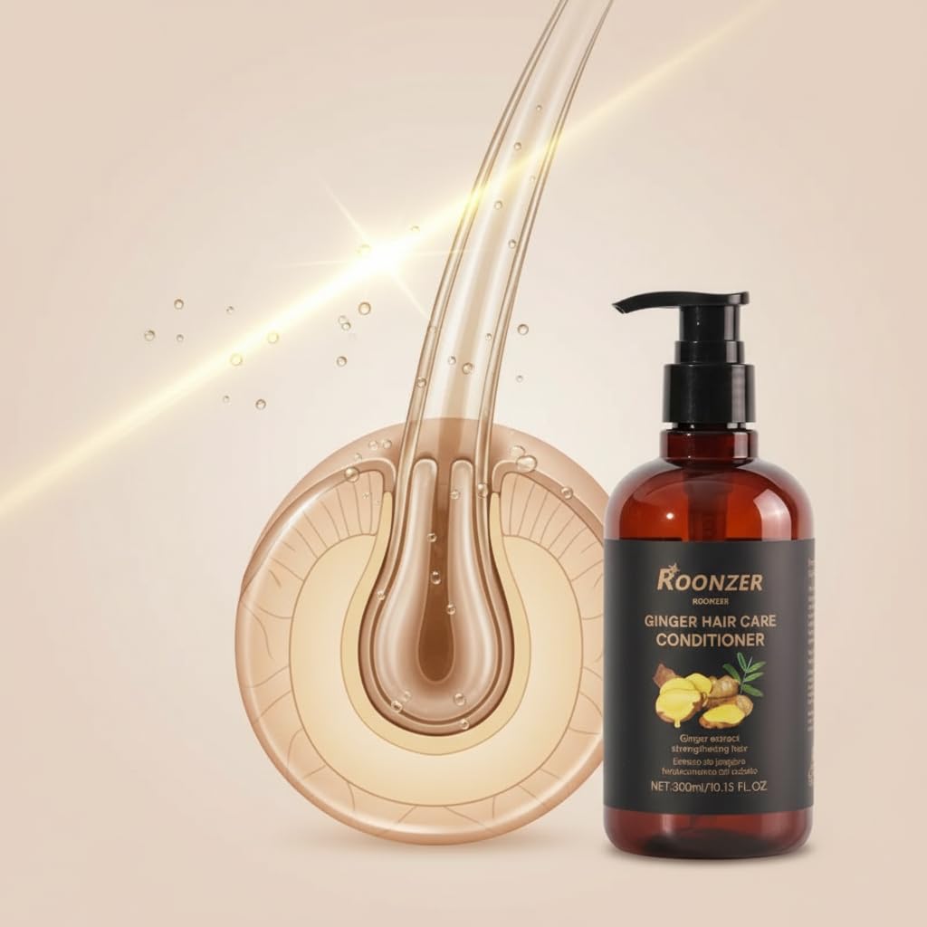 ROONZER Ginger Conditioner final look shows healthy, manageable hair