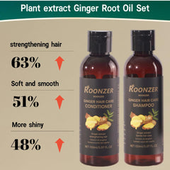 ROONZER Hair after use close-up showing silky, frizz-free texture