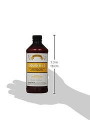 Close-up of Rooster Booster B-12 Liquid label showing 10,000 mcg per ounce