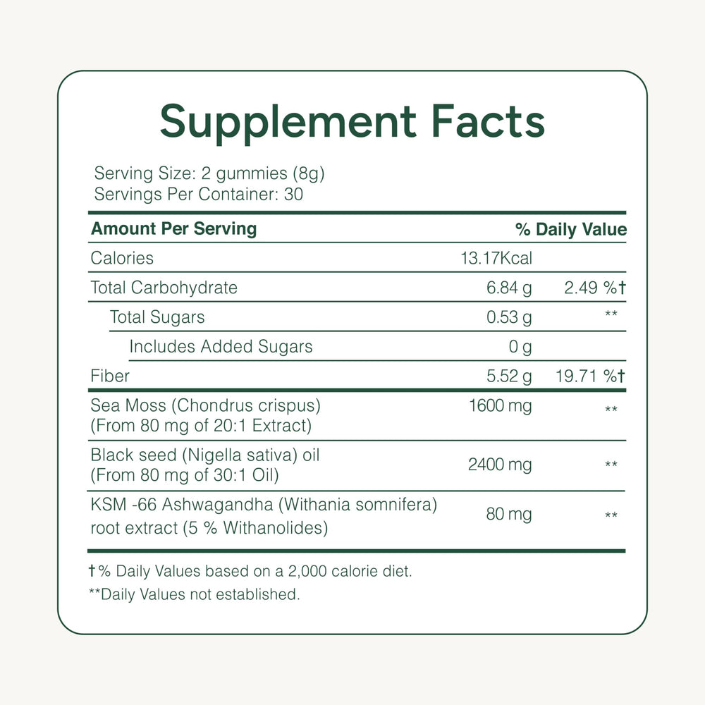 Bottle of ROOT LABS Sea Moss Gummies