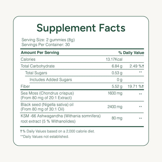 Bottle of ROOT LABS Sea Moss Gummies