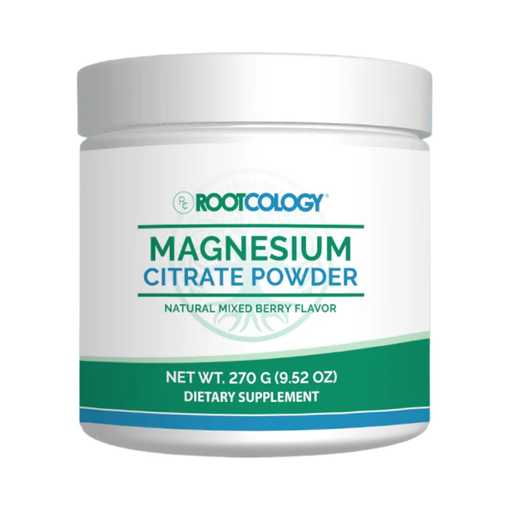 Front label of Rootcology Magnesium Citrate Powder 270g