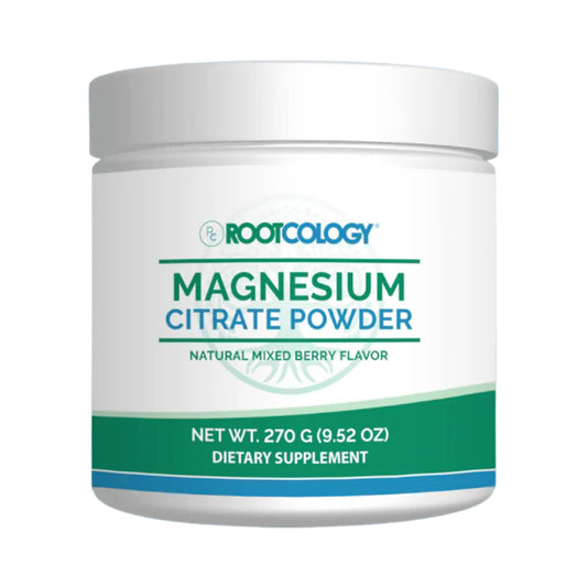 Front label of Rootcology Magnesium Citrate Powder 270g