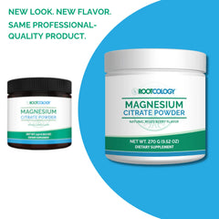 Rootcology Magnesium Citrate Powder Berry flavor tub