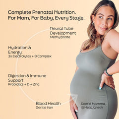 Root'd Prenatal Multivitamin Powder measuring scoop for accurate daily dosing