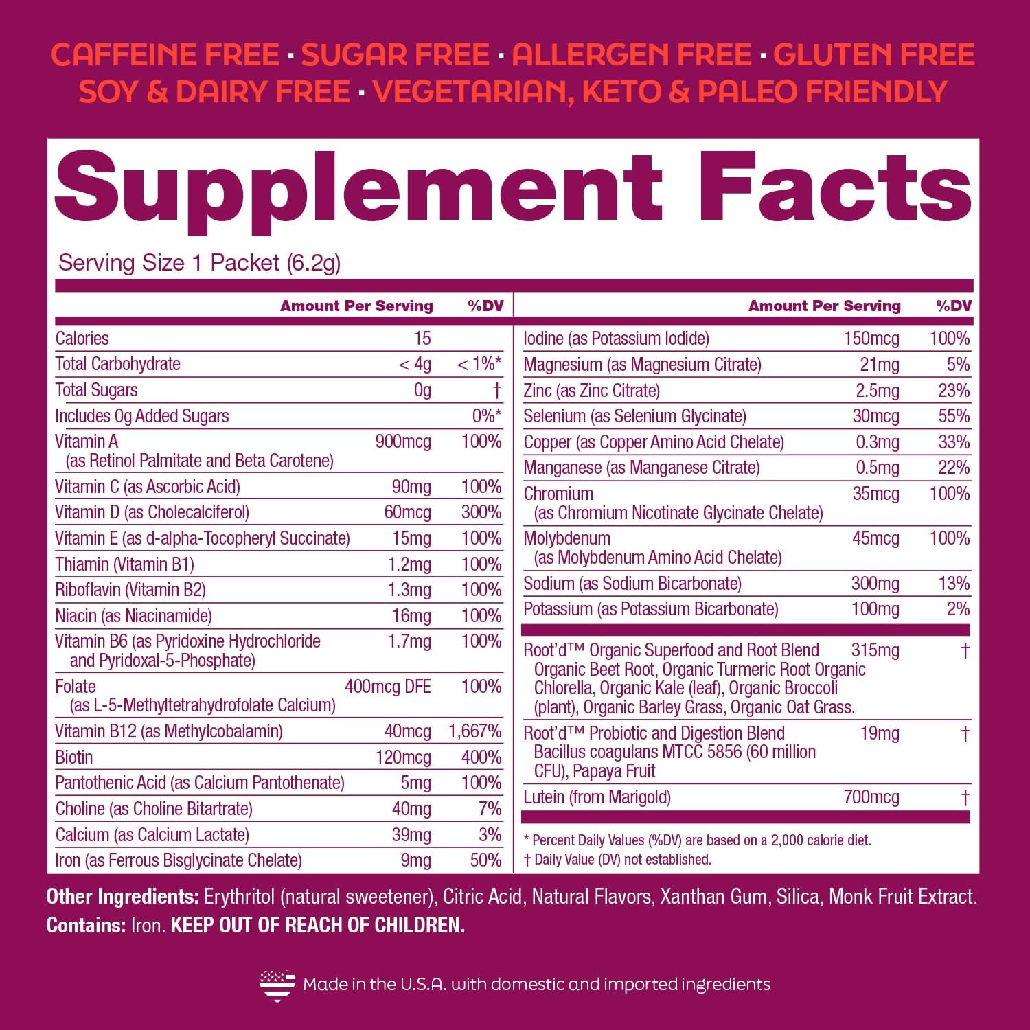Dietary-free labels: Sugar-Free, Gluten-Free, Dairy-Free