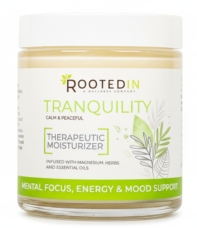 Front view of Rooted In Magnesium Cream with Ashwagandha product packaging