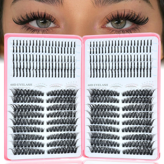 Rootoo lash clusters spikes 60D left right for fuller, natural-looking lashes.