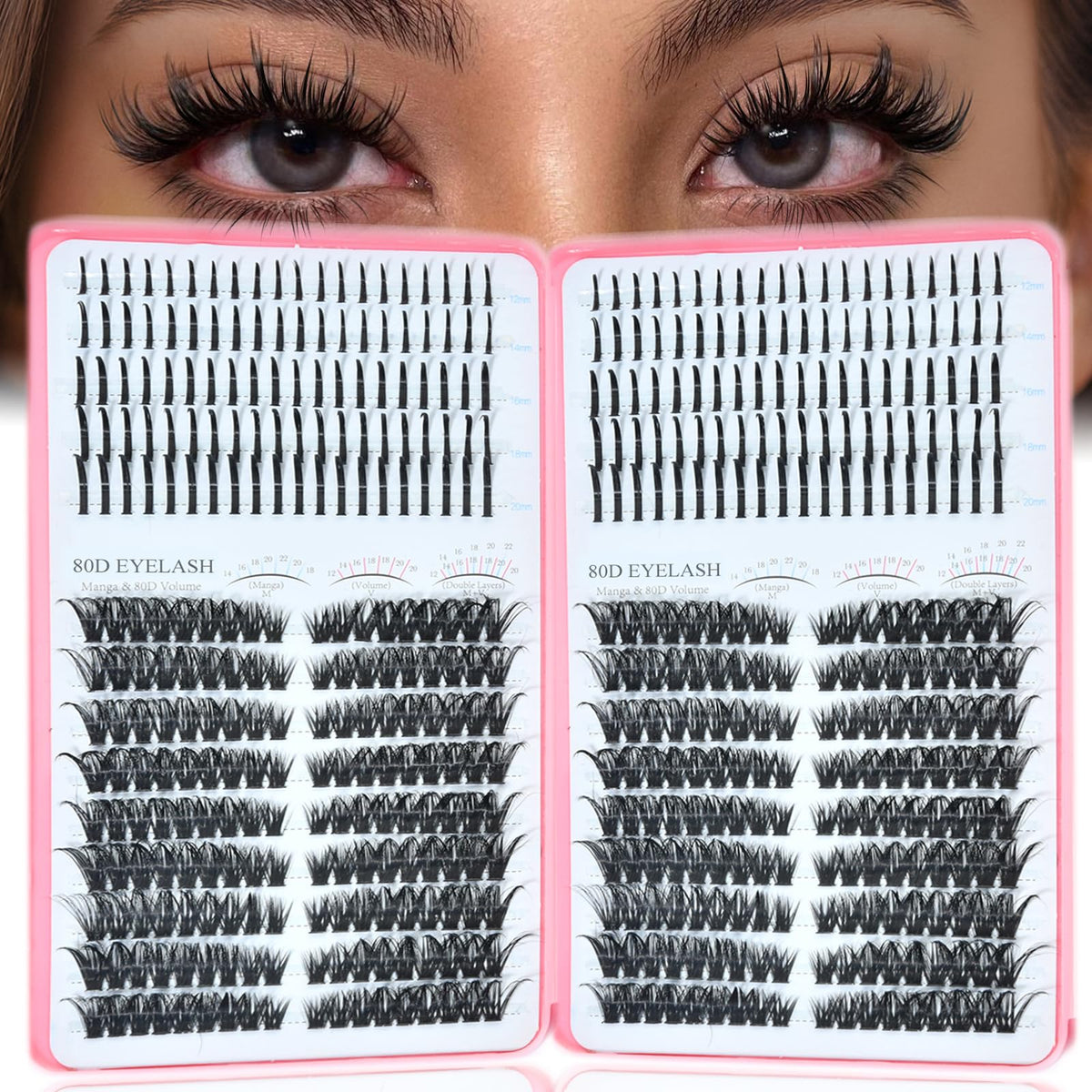 Rootoo lash clusters with spikes left for natural fullness all day.