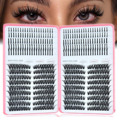Rootoo lash clusters with spikes left for natural fullness all day.