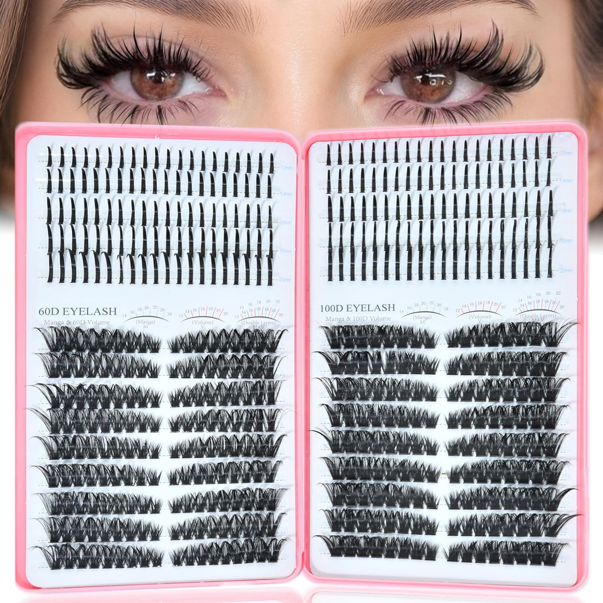 Rootoo lash clusters with spikes left-right for balanced volume.
