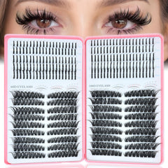 Rootoo lash clusters with spikes left-right for balanced volume.