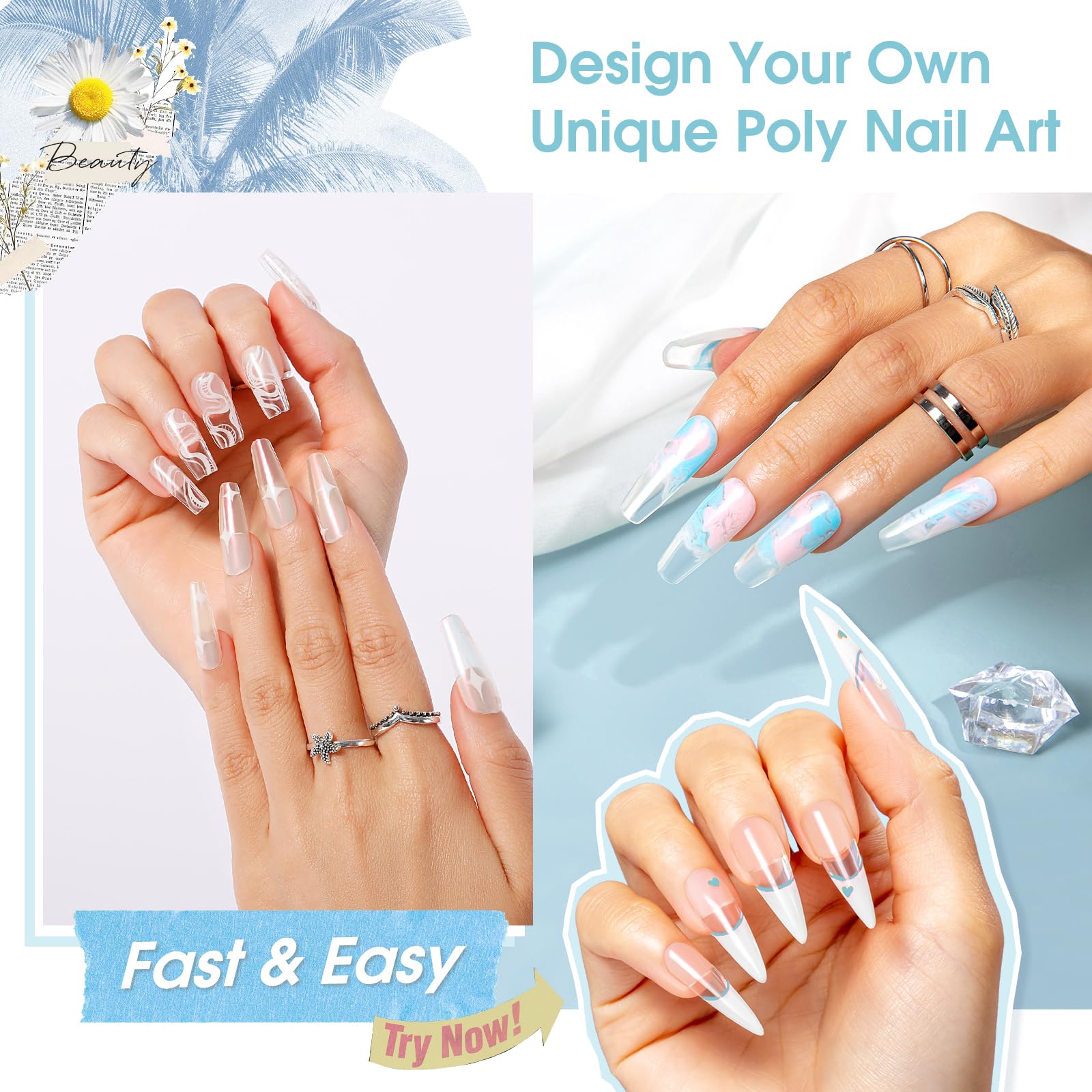 ROSALIND builder gel for French nails with natural shine.
