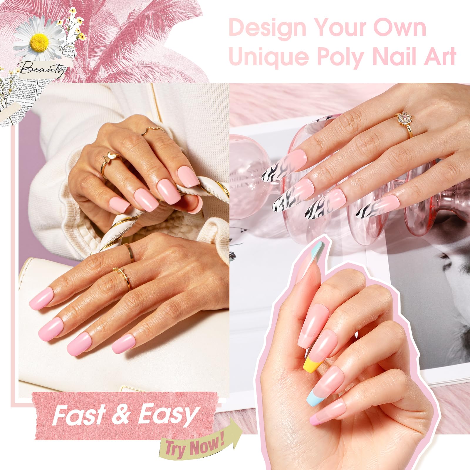 ROSALIND gel cured under UV lamp for durable nails