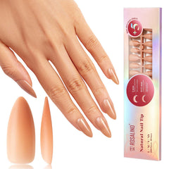 ROSALIND deep nude almond nail tips pack for salon-quality extensions and natural-looking results