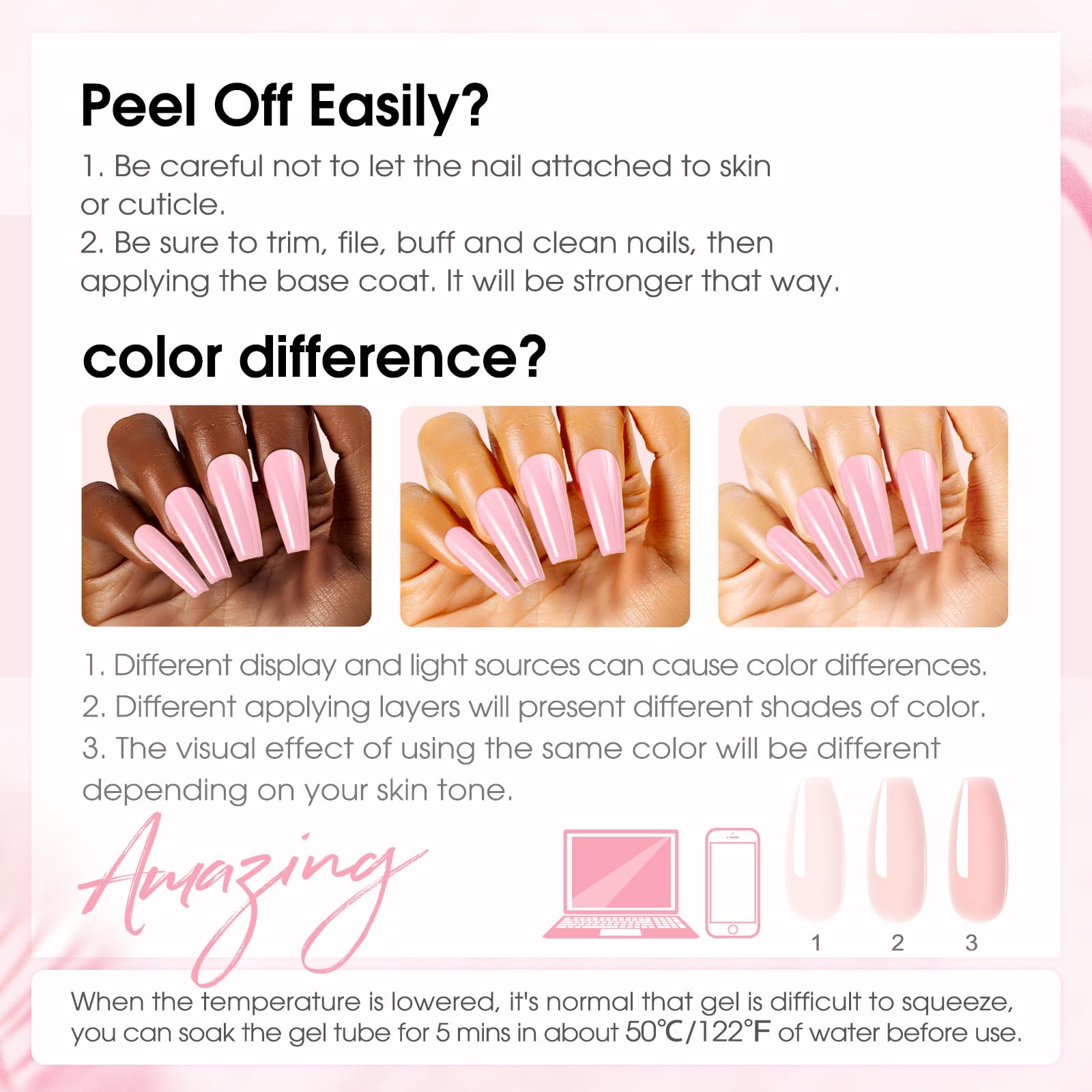 ROSALIND French manicure look with nude tones.