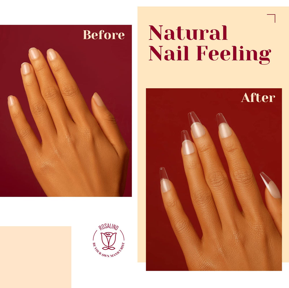 ROSALIND full-cover-nail-tips deliver strong overlays with smooth edges and lasting shine.