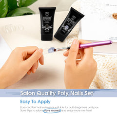 ROSALIND Glitter Black&Silver extension gel kit displayed for nail art fans