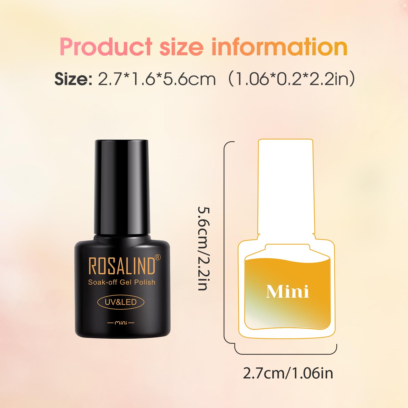 ROSALIND Travel-friendly packaging shown for easy at-home spa nails.