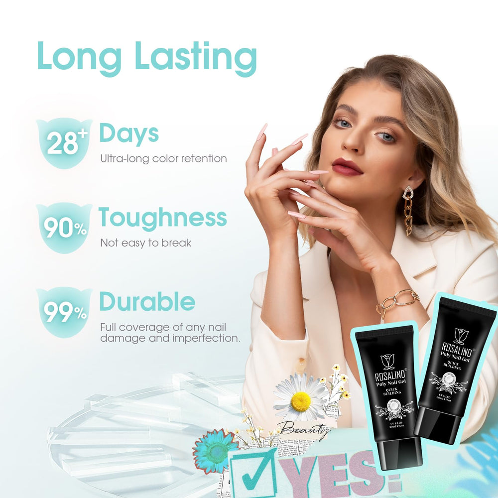 ROSALIND long-lasting finish potential when used with proper nail prep