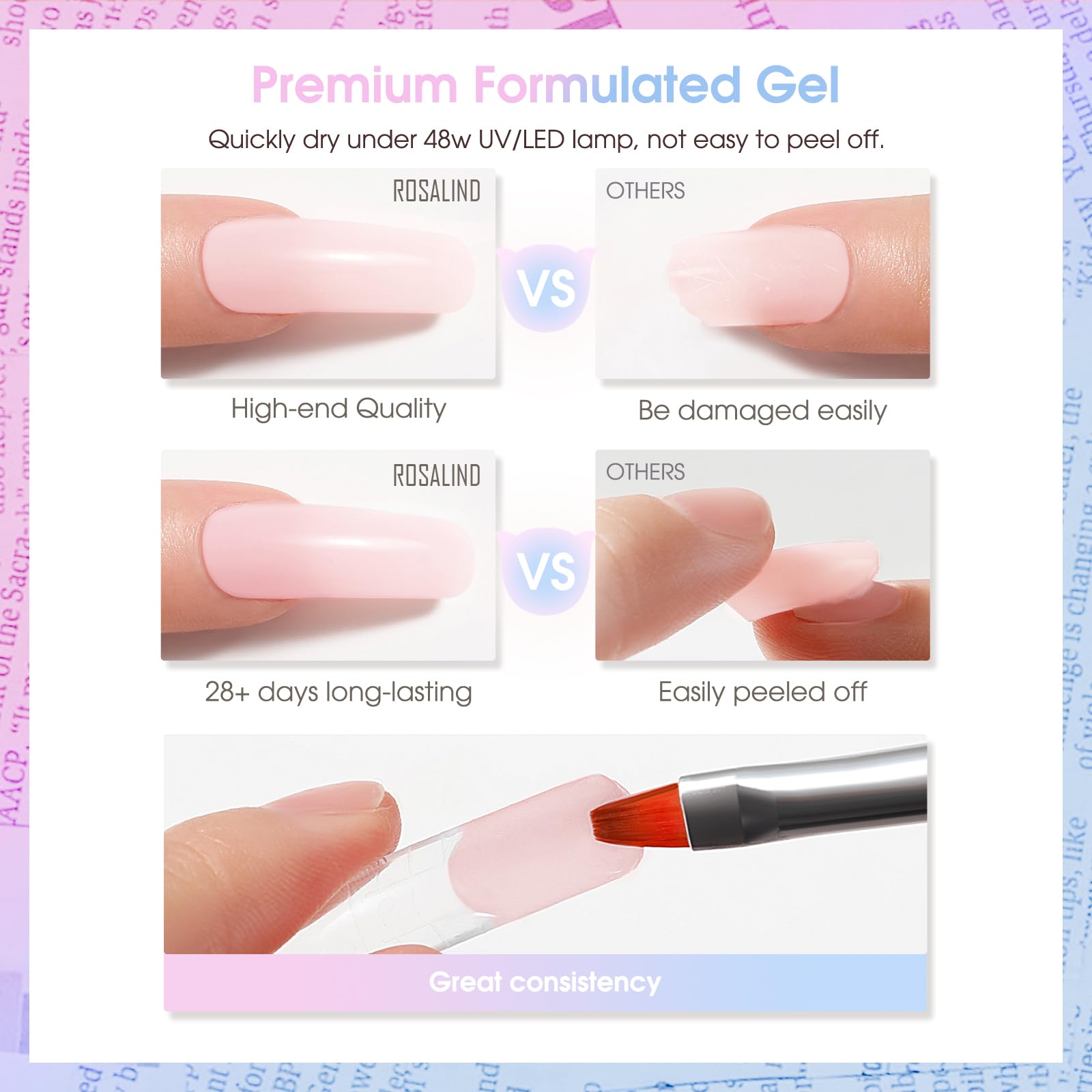 ROSALIND long-lasting gel suitable for month-long wear