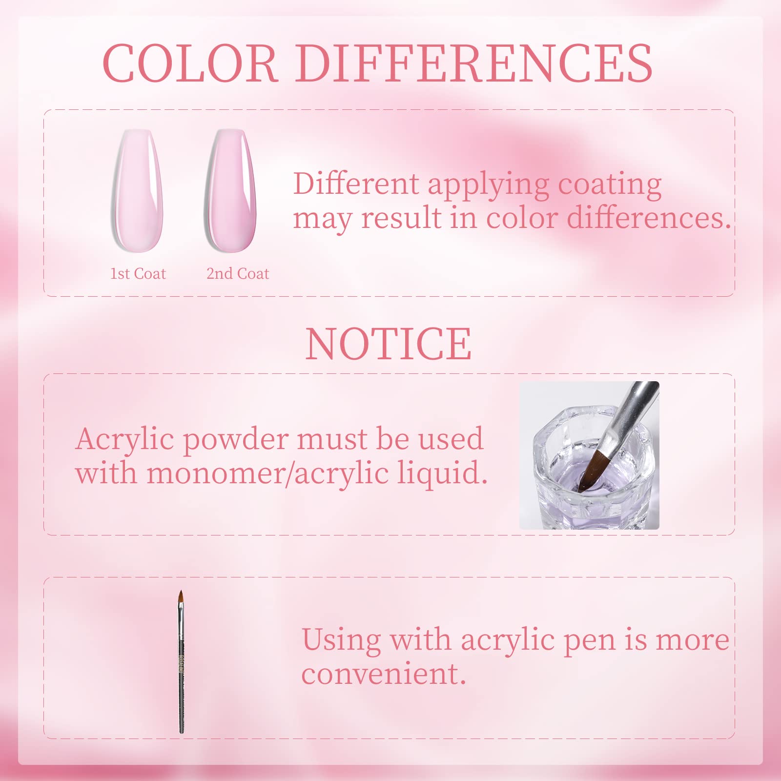 ROSALIND low-odor acrylic powder for comfortable manicures