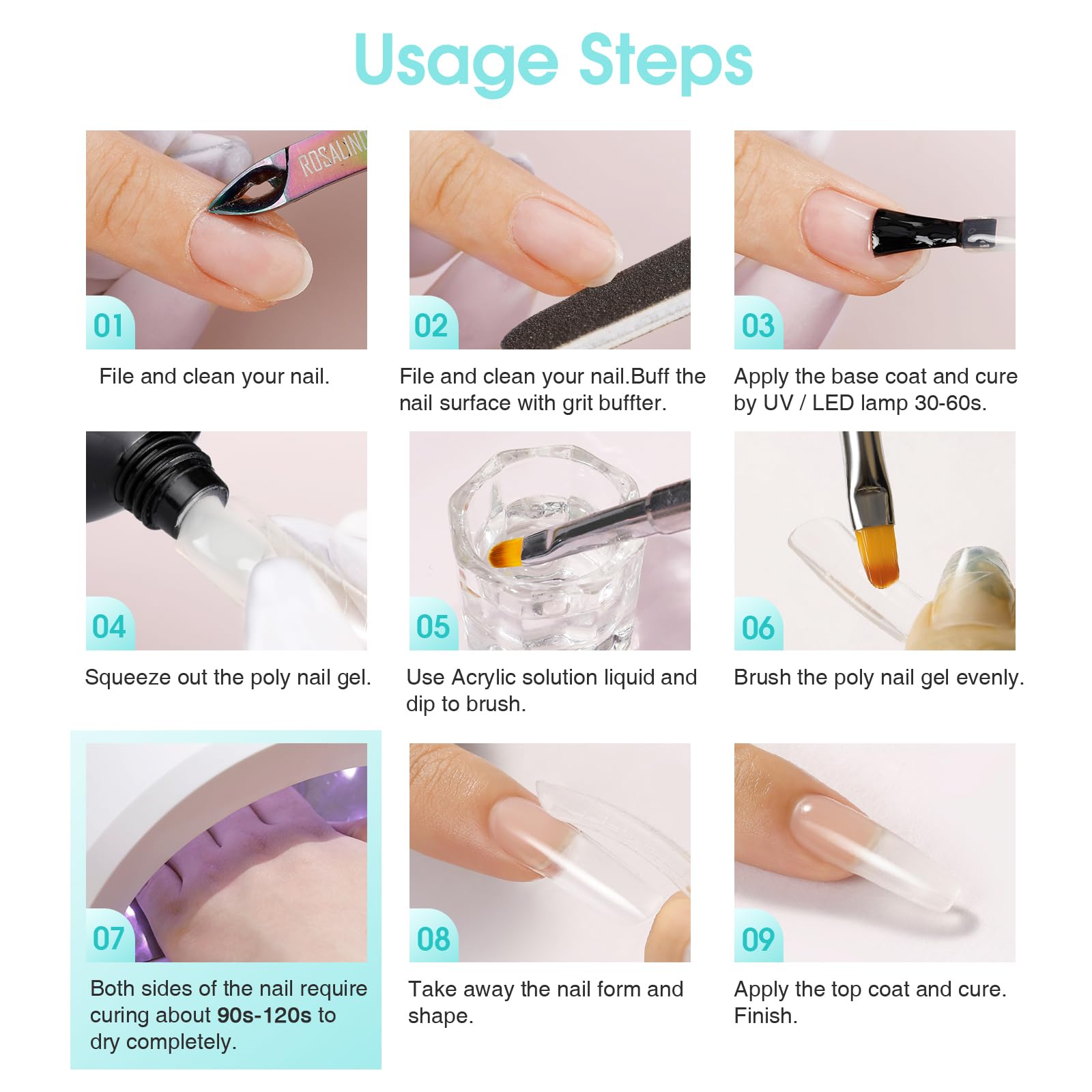 ROSALIND nail-art friendly gel enables neat, chip-free extensions