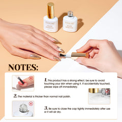 ROSALIND non-toxic remover formula projected as gentle on nails.