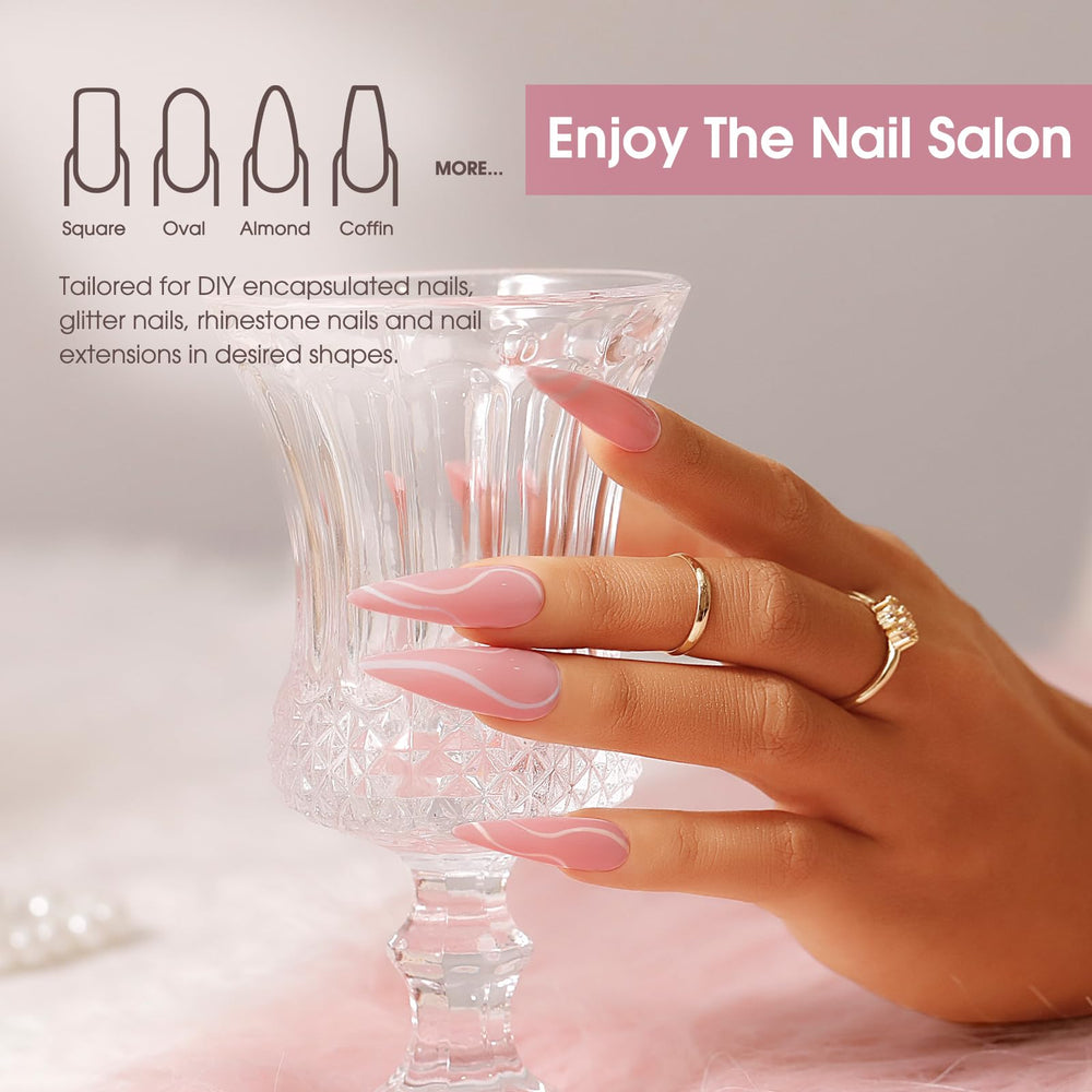 ROSALIND Nude&Clear poly extension gel swatches display color options for delicate looks